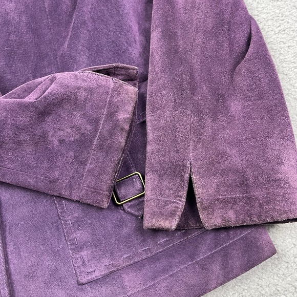 Vintage Country Shop Western Cowboy Cowgirl Suede Leather Jacket Button Women M‎ - Picture 4 of 10